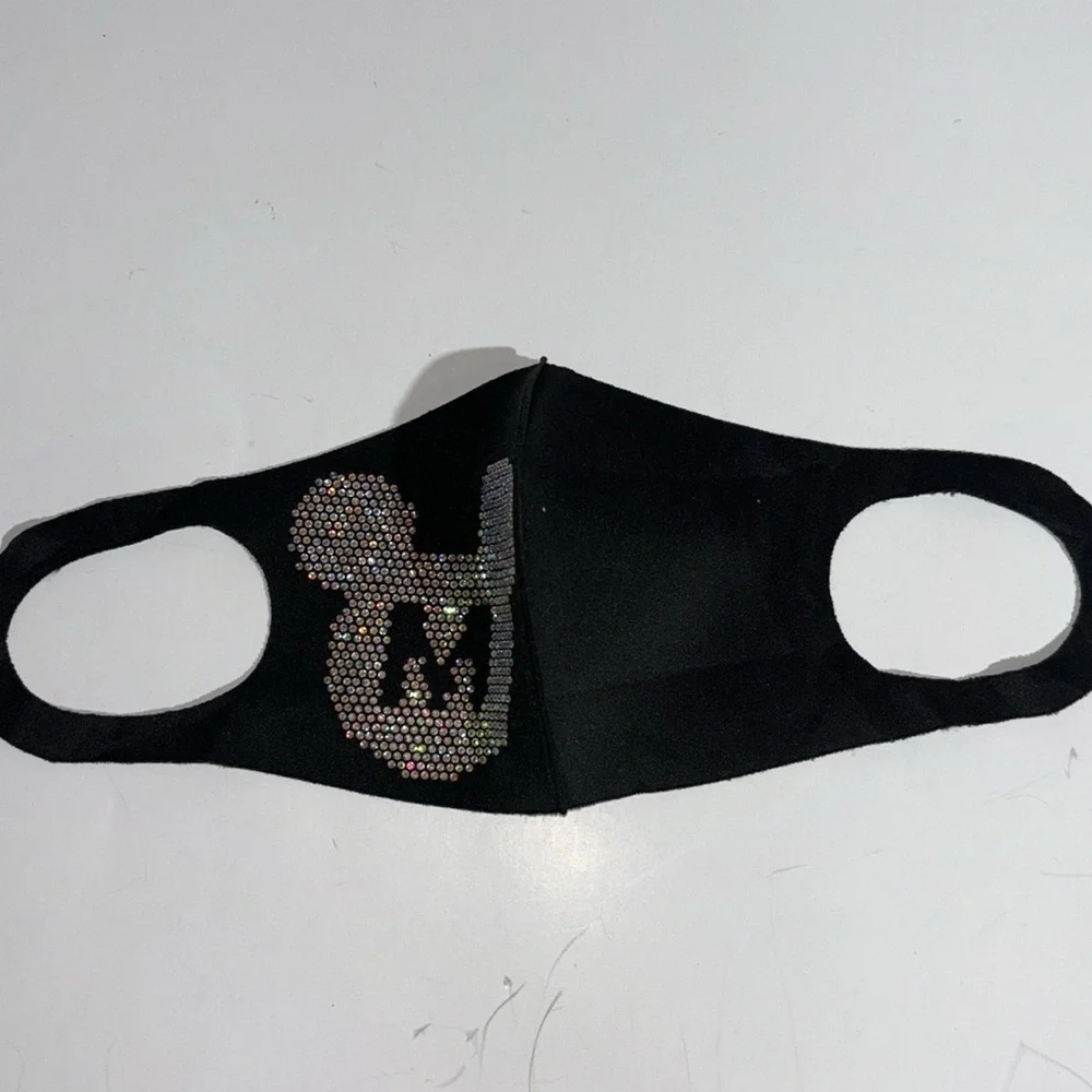 Mickey Mouse Studded Face Mask New